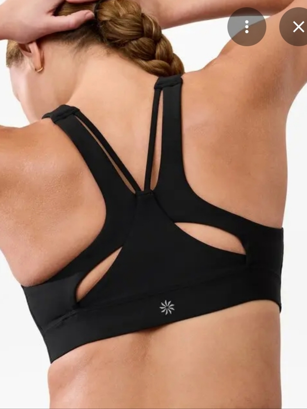 EUC Athleta Spacer Sports Bra High Neck Strappy - X-small
